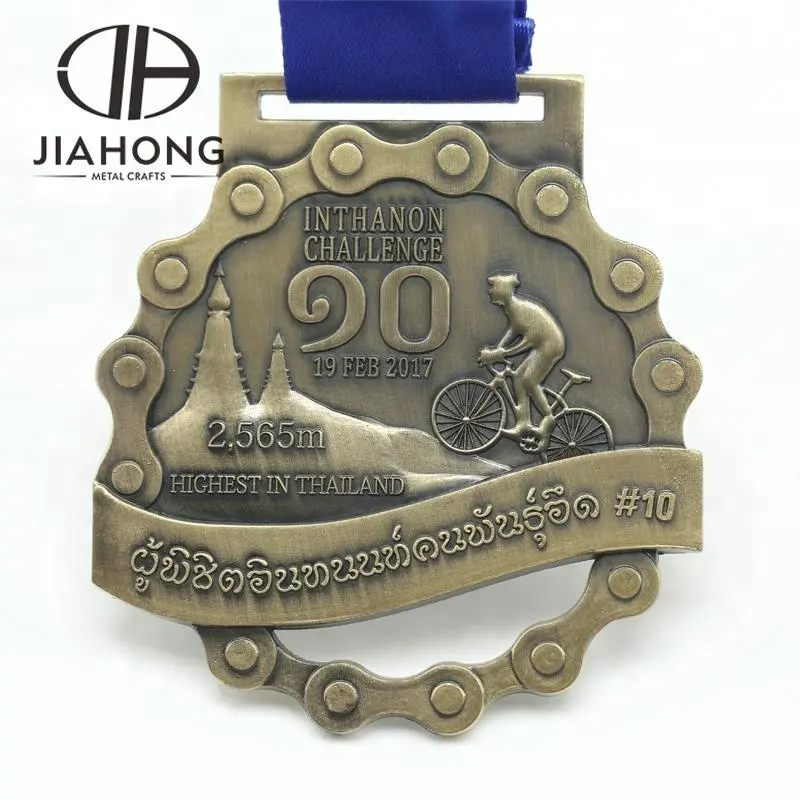 Offre Spéciale Antique En Laiton coulée médaille de course de vélo de montagne