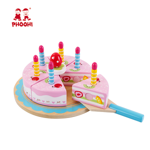 木製カッティングバースデーケーキおもちゃシミュレーションキッチンふり遊び子供子供用子供312カラーボックス木製教育玩具フルーツ