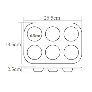 <strong>Golden</strong> Non-stick Carbon Steel 6 Cup Muffin Pan,Round Cupcake <strong>Baking</strong> Pan - Product Image 5