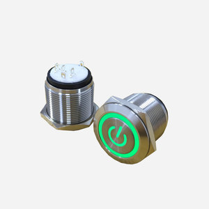 CE ROHS IP67 dual color illuminato interruttore di pulsante con L'obiettivo del Bi-colore