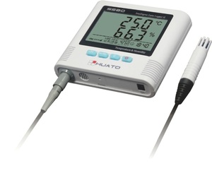 Registrador de datos con sensor de temperatura y humedad de alarma automática con interfaz USB