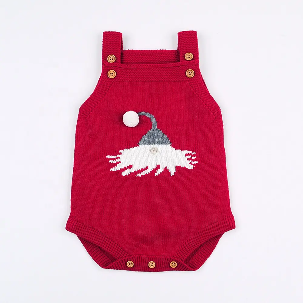 Maglia del bambino Della Ragazza o del ragazzo vestito del corpo Onsie vestito pagliaccetto Con Il cappello Di Natale