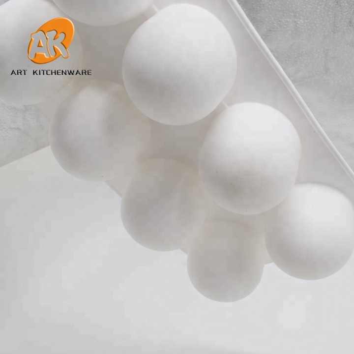 AK 8-Cavity Silicone Molds for DIY French Dessert Chocolate Bombs and Frozen Cake Baking Tools for Soap and Food Use