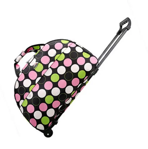 Folding travel bags wheels foldable bag with wheels trolley kids bag