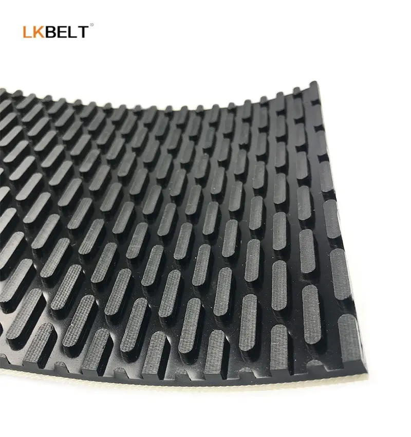 Black Color Customized Wood Drum Sander Polishing Machine Rubber/PVC Belts Rough Top Conveyor Belt