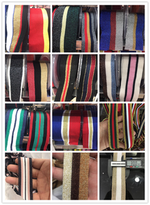 彩色批发条纹银编织带卢勒克斯金属丝带 - Product Image 4