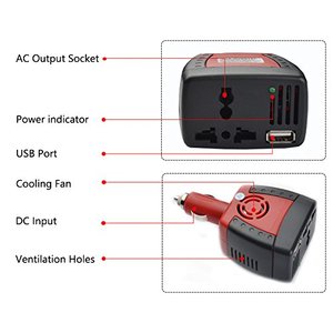 150 W 车载 USB 电源逆变器 DC 12 V 至 AC 220 V 2.1A USB/3Pin 插座自动充电器适配器手机充电器 - Product Image 3