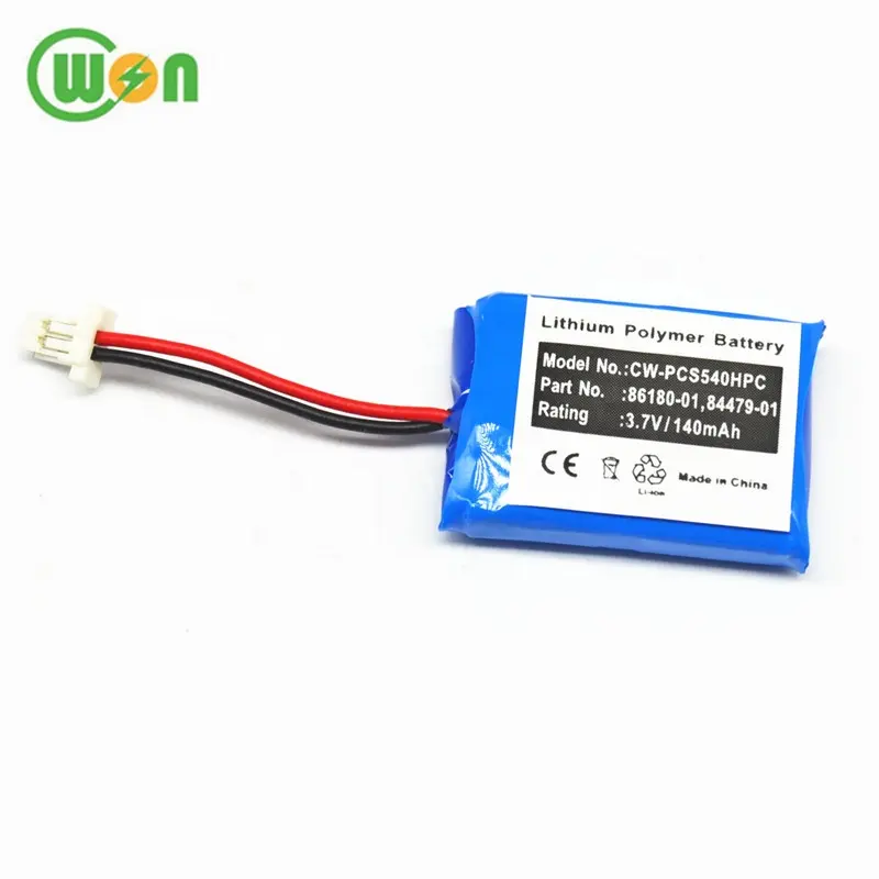 3.7V 140mAh 리튬 폴리머 배터리 CS540 CS540A 86180-01 84479-0 헤드셋