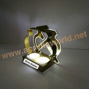 定制台面葡萄酒展示架，带发光二极管灯酒展示架，设计简单时尚，价格便宜葡萄酒展示台 - Product Image 6