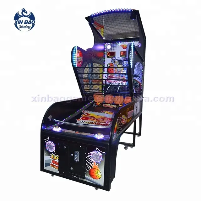 Máquina de juego Arcade de tiro de pie de baloncesto callejero, funciona con monedas de diversión en interiores, en venta