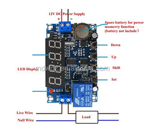 DC 12 V 3 Canali Digitale Programmabile Time Clock Timer Interruttore Relè 24 Ore Al Giorno 4 Digit Red Display A LED - Product Image 6