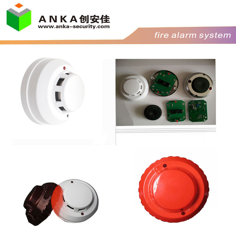 Intelligent home security alarm system indicator LED smoke detection alarm 4 wire 2 wire Smoke detector special fire products