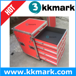 5 抽屉生产航空箱与桌子/机械工具和抽屉 Flightcase 与赤柱手提袋托盘