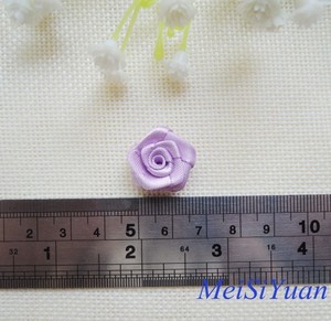 批发缎带花朵内衣迷你缎带玫瑰花装饰缎带玫瑰花