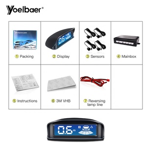 Car Auto Parktronic LED Parking <strong>Sensor</strong> With <strong>4</strong> <strong>Sensors</strong> <strong>Reverse</strong> Backup Car Parking Monitor Detector System Backlight Display