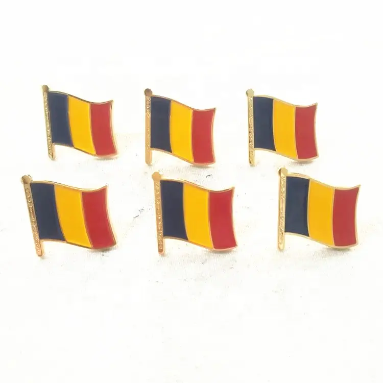 Tchad गणराज्य चाड के राष्ट्रीय ध्वज धातु अंचल पिन बिल्ला एस