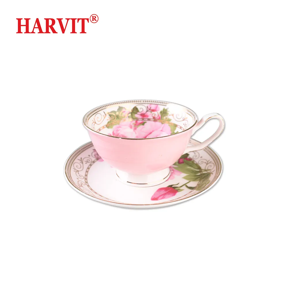 Современный Красивый фарфоровый керамический цветочный чайный набор с ручной росписью