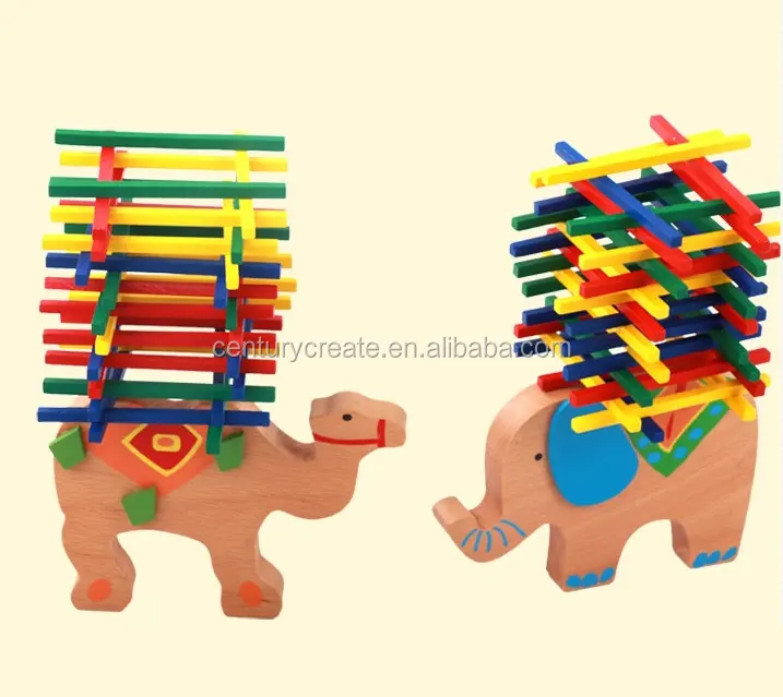 Elefanti e cammelli animali altalena bilanciamento giocattoli di Legno calcoli bastone gioco fascio di equilibrio giocattoli