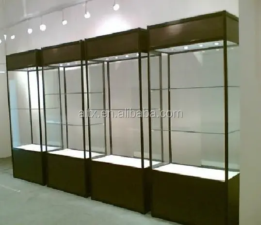 Vitrine de exibição de jóias de vidro antigo gabinete interior design da loja para venda