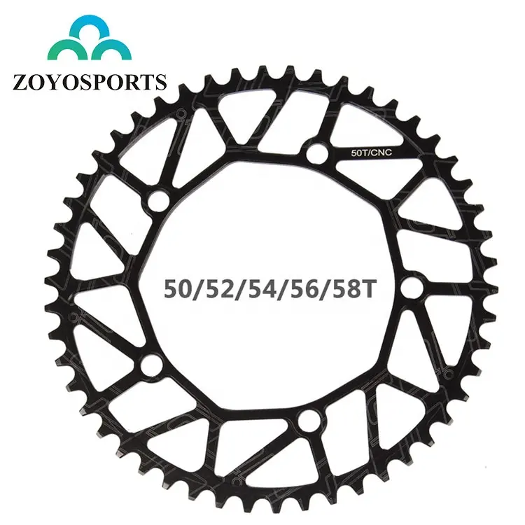 ความเร็วสูง130BCD พับจักรยาน Crankset BMX Chainwheel 50/52/54/56/58T AL7075จักรยานล้อ170Mm Crank โซ่แหวน