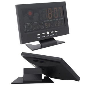 Decorazioni per la Casa Da Comodino Retroilluminazione A LED Notturna Colorata A CRISTALLI LIQUIDI Digital Calendario Stazione Meteo Alarm Clock - Product Image 4