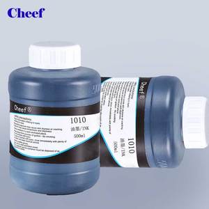 Tinta negra a base de disolvente de secado rápido, 500ml, 1010 para máquina de codificación Linx