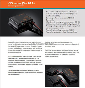 Контроллер заряда Phocos CIS05 CIS10 CIS20 на солнечной батарее - Product Image 5