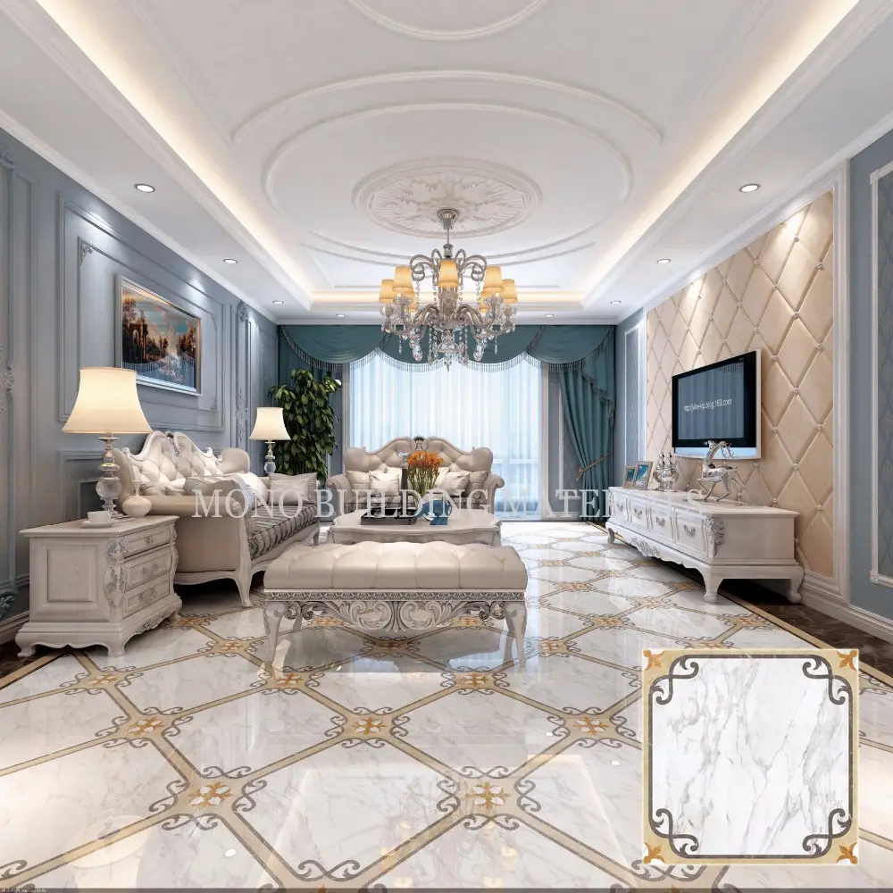 Pavimenti In Disegno lucido In Ceramica porcellana cinese look marmo piastrelle 80x80