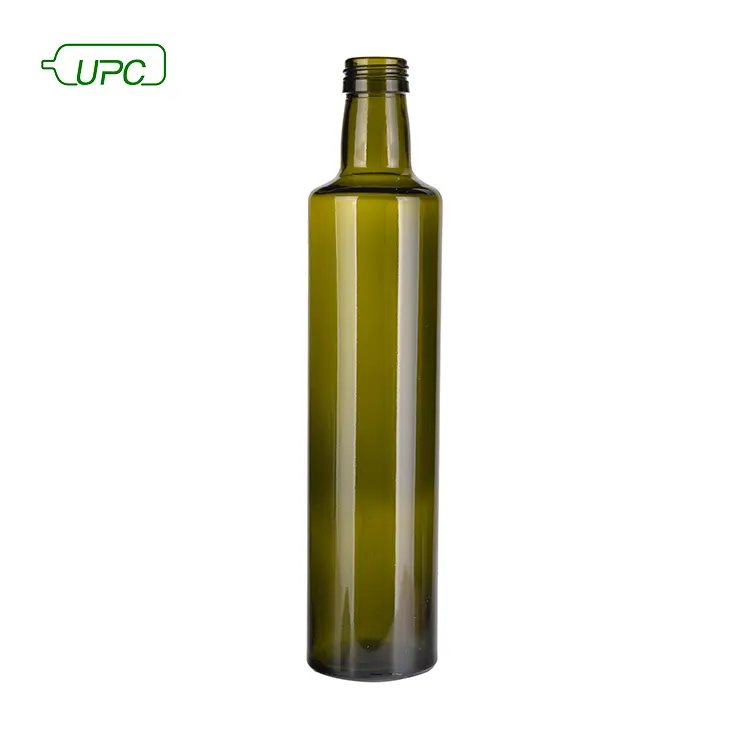 Garrafas de vidro de azeite verde escuro do melhor preço 500ml