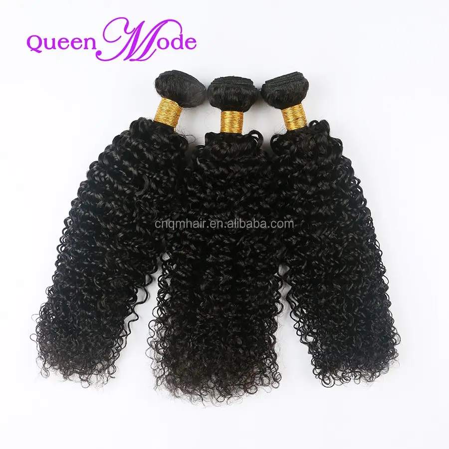 Donne nere 'estensioni dei capelli umani virgin brasiliano jerry curl tessuto dei capelli preferito