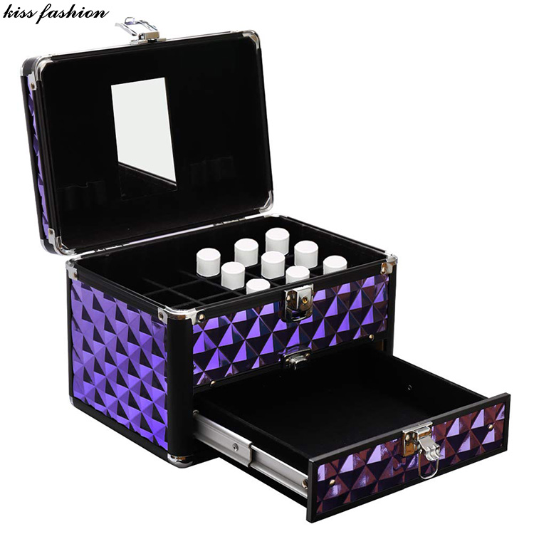 Purple makeup carry case