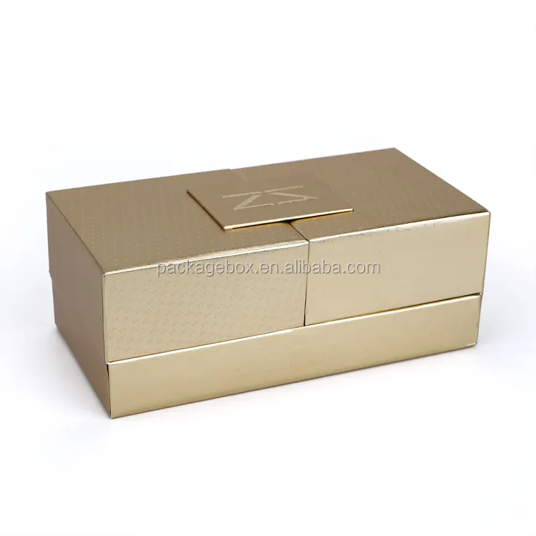 Kardus Hadiah Kustom Dua Pintu Kertas Kotak Kemasan Parfum dengan Logo Stempel