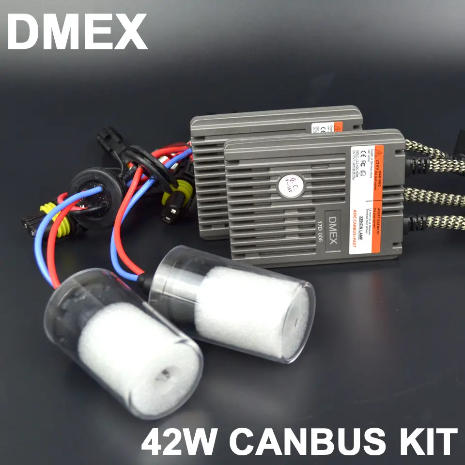 DMEX 12V 42W rápido brillante comienzo rápido Canbus Kit de Xenón HID H1 H3 H4 H7 H8 H9 H11b 9005, 9006 HID de xenón Kit de conversión de la linterna del coche