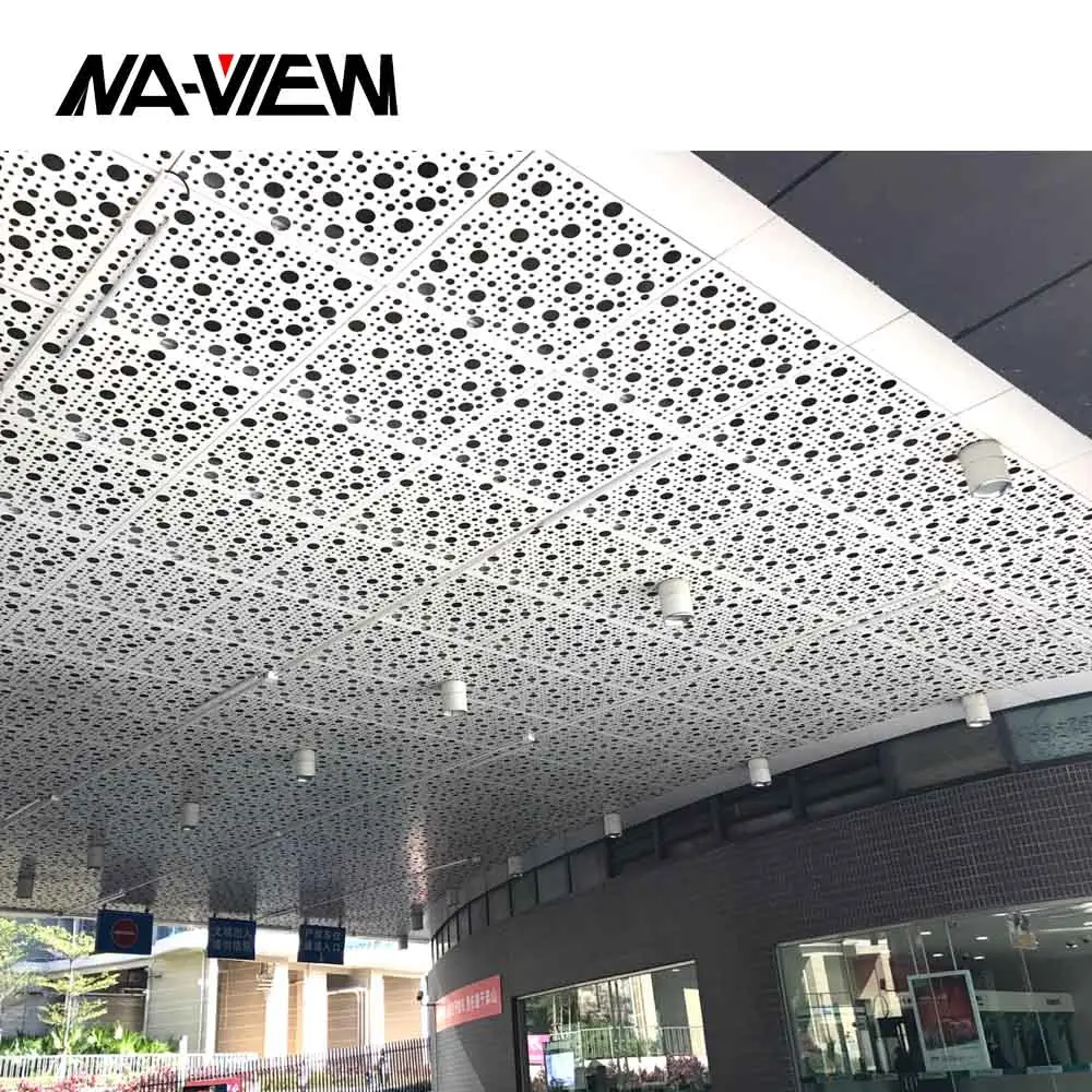 Telhas de teto acústicas de alumínio 2x2, suspensas