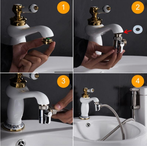 Bide sıcak ve soğuk bide sprey el musluk püskürtme tuvalet su hortum eki için lavabo. - Product Image 6