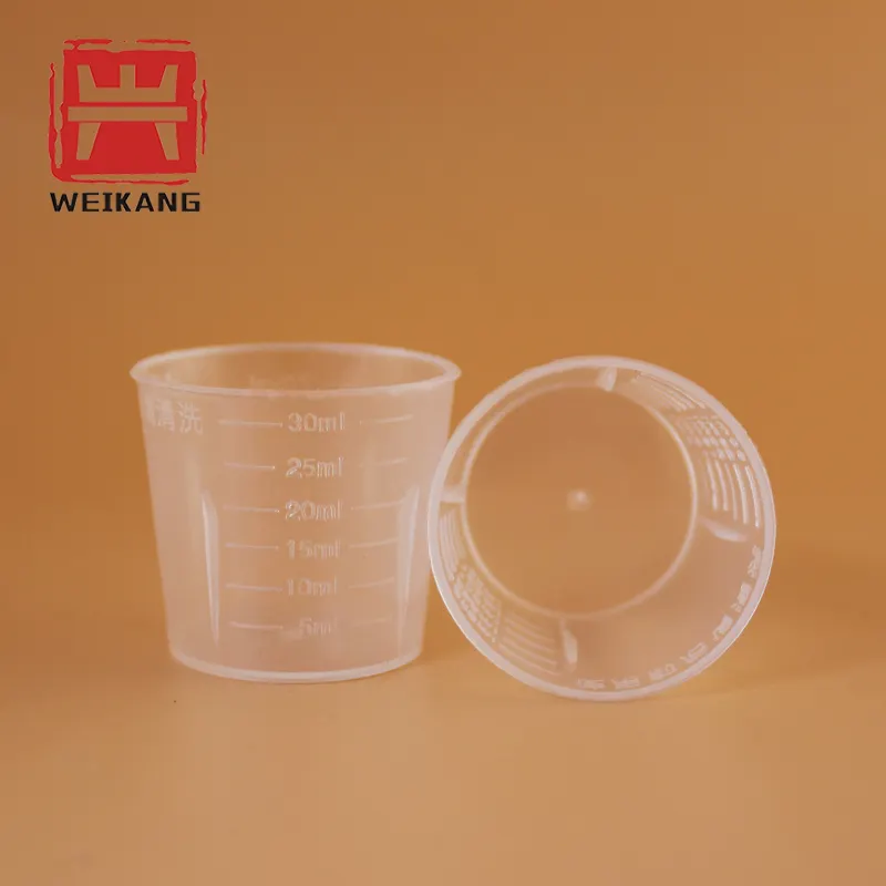 30 ml PP taza de medir de plástico para la medicina