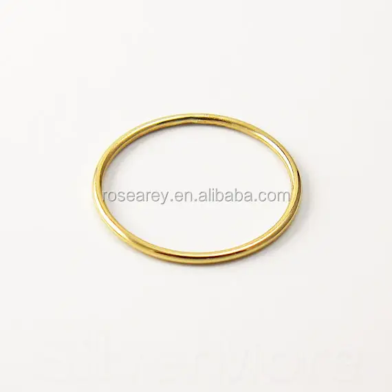 Hot Sale 14k Gold Stainless Steel Smooth Fashion Stacking Midi Ring