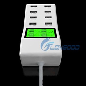 2015 nova Arraving Multi <span class=keywords><strong>Port</strong></span> adaptador de carregador <span class=keywords><strong>USB</strong></span> <span class=keywords><strong>com</strong></span> Display para o telefone móvel