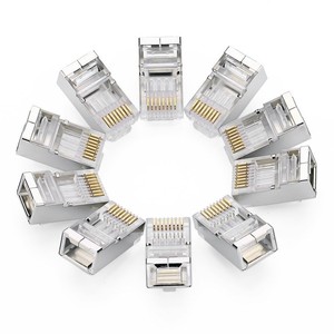 UTP/FTP Cat6 Cat5 Cat5e RJ11 RJ45 连接器绞合网电缆端子 8P8C 镀金模块化插头 - Product Image 4