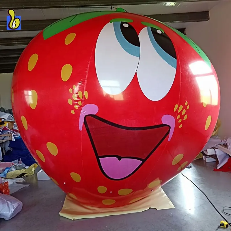 Cute strawberry 헬륨 balloon, 부 풀릴 수 큰 flying balloon 대 한 promotion K7124