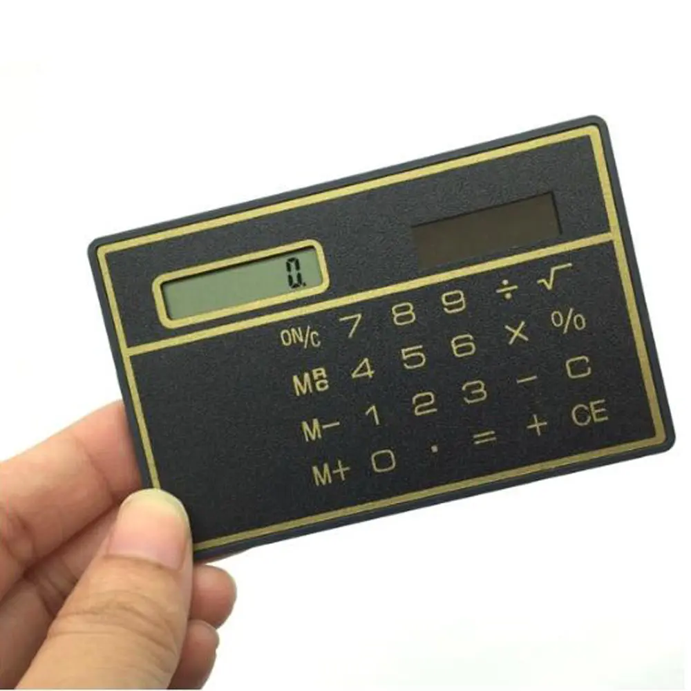 Slim Credit Card Cheap Solar Power Pocket Calculator Novelty Small Travel Compact Calculator