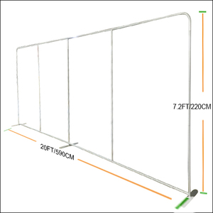 Personalizado Portátil e Dobrável Media Wall Alumínio <span class=keywords><strong>Pop</strong></span> <span class=keywords><strong>up</strong></span> Tube <span class=keywords><strong>Display</strong></span> Tension Fabric Stand para Straight Banner Exhibition