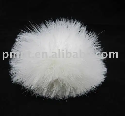 white marabou feather brush