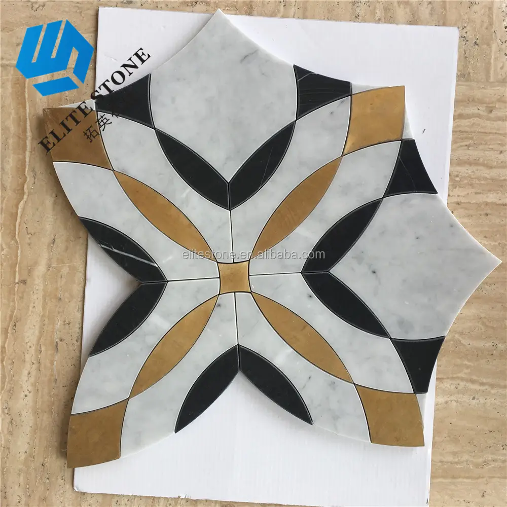 Metallo artistico Waterjet Mosaico Per Parete E Pavimento MosaicTiles