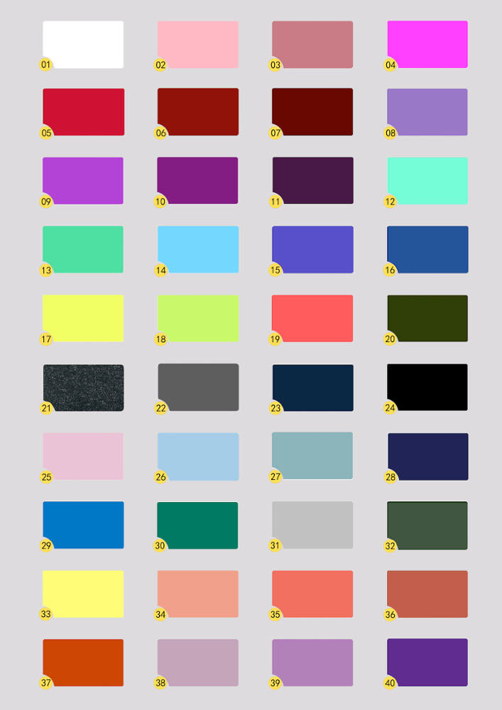 Couleurs adaptées aux besoins du client