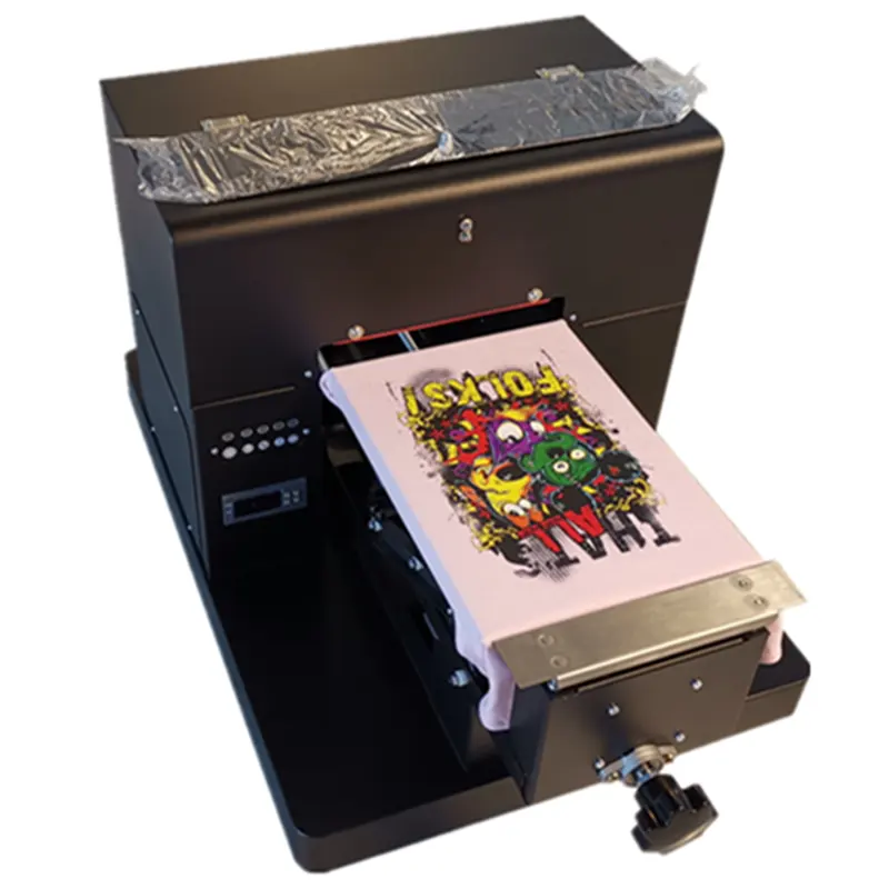 Impresora Digital A4 de tela plana DTG, máquina de Impresión textil directa a la ropa, impresora de camisetas