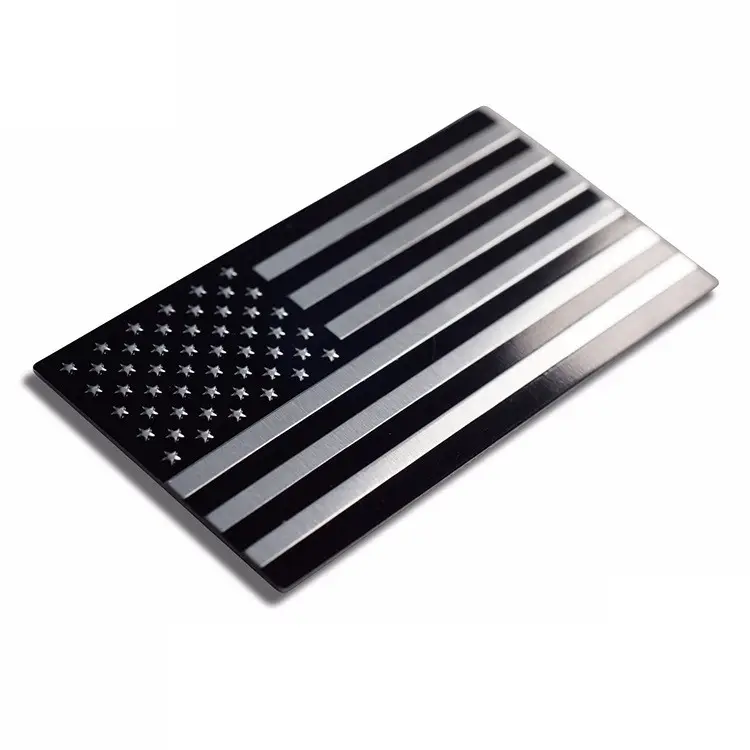 USA drapeau autocollant de voiture et en aluminium drapeau autocollants et Gris Drapeau Américain insignes de voiture