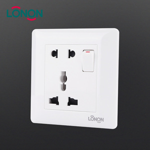 Interruptor de parede elétrico multifunção, branco <span class=keywords><strong>2</strong></span> gang 13a <span class=keywords><strong>2</strong></span> & <span class=keywords><strong>3</strong></span> pinos universal soquete