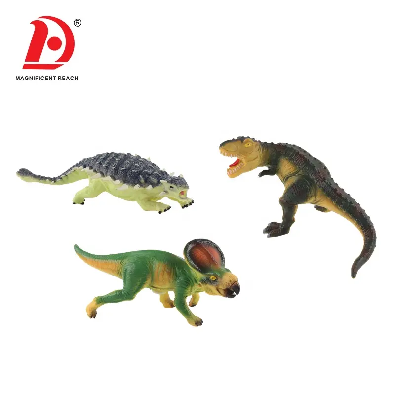 HUADA ชุดโมเดลสัตว์จำลองของเด็ก,ของเล่นไดโนเสาร์ทำจากยางเนื้อนิ่มทำจากผ้าคอตตอนมี6สไตล์ของตกแต่งด้วยเสียงปี2023