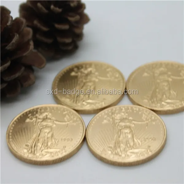 Venta al por mayor 50 dólares de tungsteno de oro moneda con gruesa de tungsteno chapado en oro colección de monedas de 1 oz Moneda de Oro